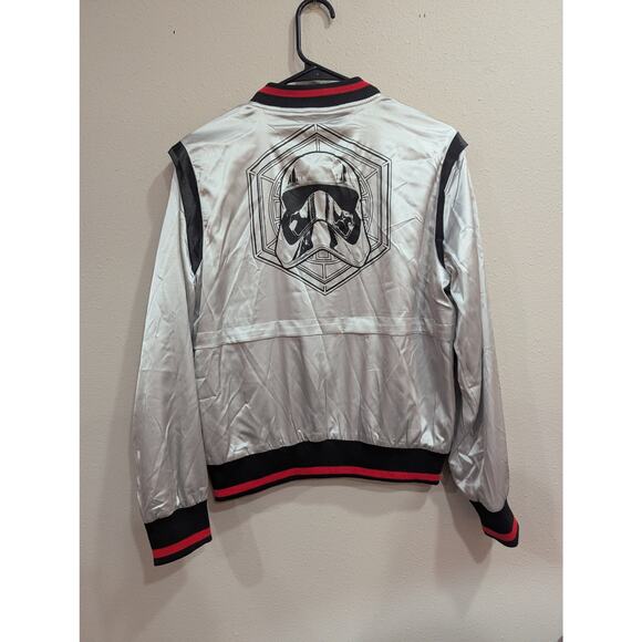 Disney parks Her Universe satin bomber style jacket Star Wars Captain Phasma XL - Picture 7 of 11